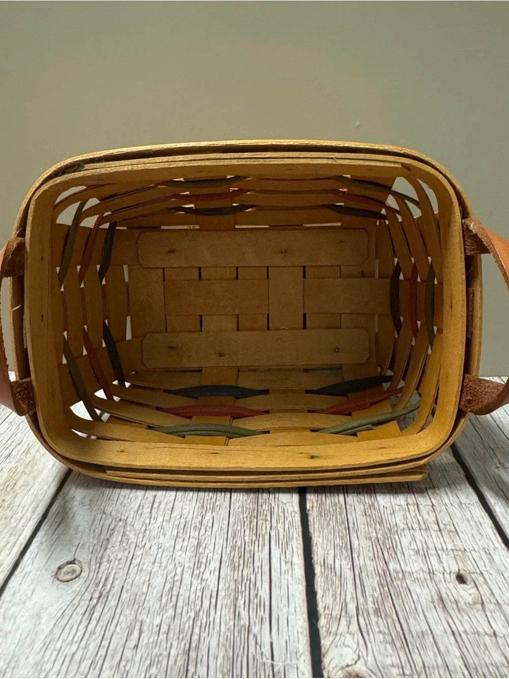 Longaberger 1983 Handwoven Tradition Vintage 4”x6” Basket